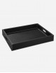 Leather Rectangular Tray With Handles - Made in Italy