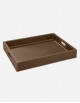 Leather Rectangular Tray With Handles - Made in Italy