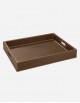 Leather Rectangular Tray With Handles - Made in Italy