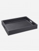 Leather Rectangular Tray With Handles - Made in Italy
