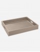 Leather Rectangular Tray With Handles - Made in Italy