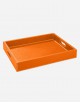 Leather Rectangular Tray With Handles - Made in Italy