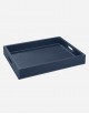 Leather Rectangular Tray With Handles - Made in Italy