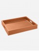 Leather Rectangular Tray With Handles - Made in Italy