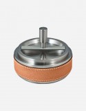 Leather Revolving Ashtray - Made in Italy - Giobagnara