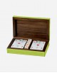 Leather Playing Card and Dice Box - Made in Italy