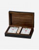 Leather Playing Card and Dice Box - Made in Italy