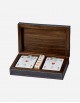 Leather Playing Card and Dice Box - Made in Italy