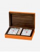 Leather Playing Card and Dice Box - Made in Italy