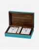 Leather Playing Card and Dice Box - Made in Italy