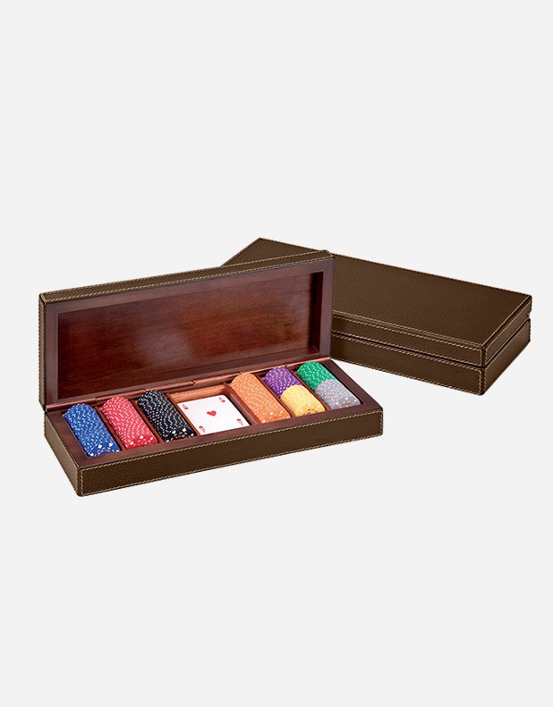 Leather Poker Case - Made in Italy