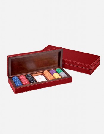 Leather Poker Set Case - Made in Italy - Giobagnara