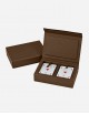 Leather Playing Card Rectangular Box - Made in Italy