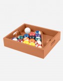Leather Pool Ball Carrying Case - Made in Italy - Giobagnara