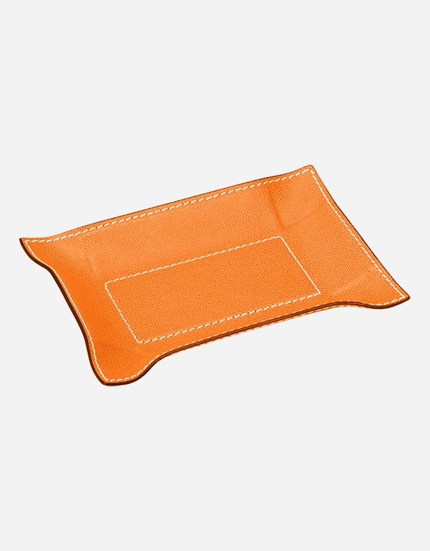 Leather Valet Tray Rectangular Bendable - Made in Italy
