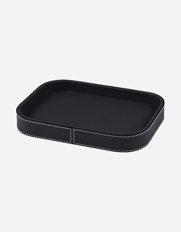 Leather Rectangular Valet Tray - Made in Italy