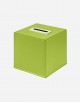 Leather Square Kleenex Box with Palladium Finishing - Made in Italy