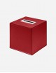 Leather Square Kleenex Box with Palladium Finishing - Made in Italy