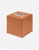 Leather Square Kleenex Box with Palladium Finishing - Made in Italy