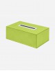Leather Rectangular Kleenex Box with Palladium Finishing - Made in Italy