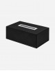 Leather Rectangular Kleenex Box with Palladium Finishing - Made in Italy