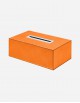 Leather Rectangular Kleenex Box with Palladium Finishing - Made in Italy
