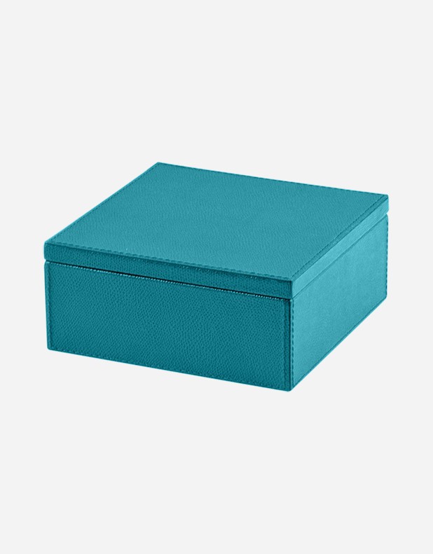 Leather Square Box - Made in Italy