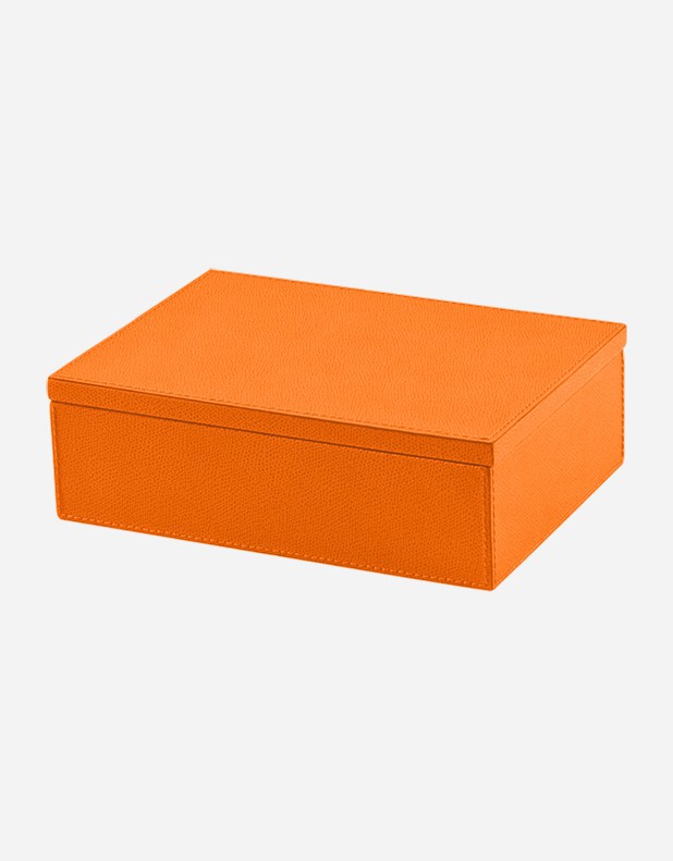 Leather Rectangular Box - Made in Italy