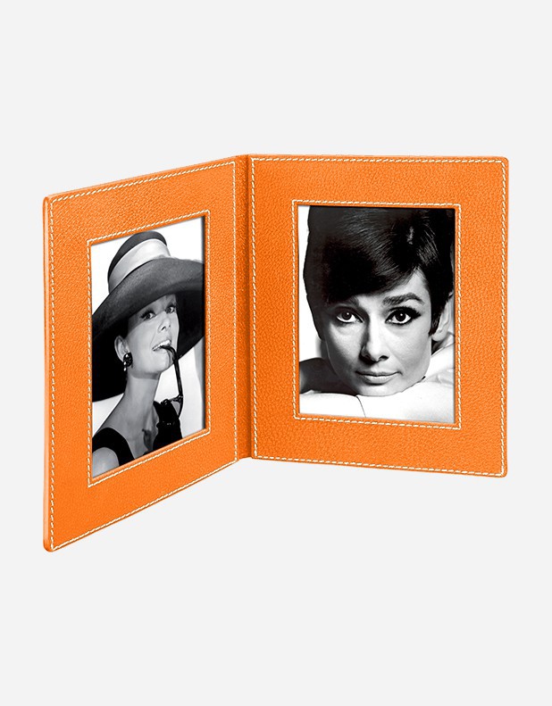 Leather Book Picture Frame - Made in Italy