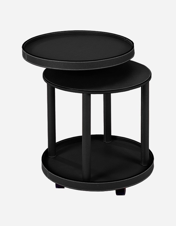 Carrello Rotondo in Pelle - Prodotto in Italia