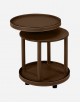 Leather Round Trolley - Made in Italy