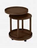 Leather Round Cart - Made in Italy - Giobagnara