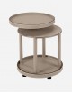 Leather Round Trolley - Made in Italy