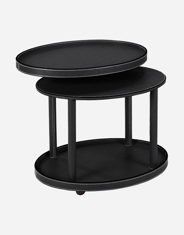Leather Oval Trolley - Made in Italy