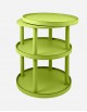 Leather Round Trolley - 3 Levels - Made in Italy
