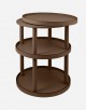 Leather Round Trolley - 3 Levels - Made in Italy