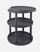 Leather Round Trolley - 3 Levels - Made in Italy