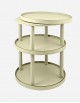 Leather Round Trolley - 3 Levels - Made in Italy