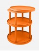 Leather Round Trolley - 3 Levels - Made in Italy
