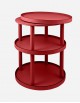 Leather Round Trolley - 3 Levels - Made in Italy
