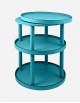 Leather Round Trolley - 3 Levels - Made in Italy