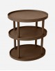 Leather Oval Trolley - 3 Levels - Made in Italy