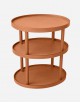 Leather Oval Trolley - 3 Levels - Made in Italy
