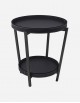 Leather Folding Table - 2 Trays - Made in Italy