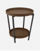 Leather Folding Table - 2 Trays - Made in Italy