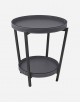 Leather Folding Table - 2 Trays - Made in Italy