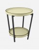 Leather Folding Table - 2 Trays - Made in Italy