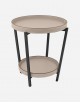 Leather Folding Table - 2 Trays - Made in Italy