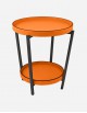 Leather Folding Table - 2 Trays - Made in Italy
