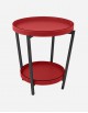 Leather Folding Table - 2 Trays - Made in Italy